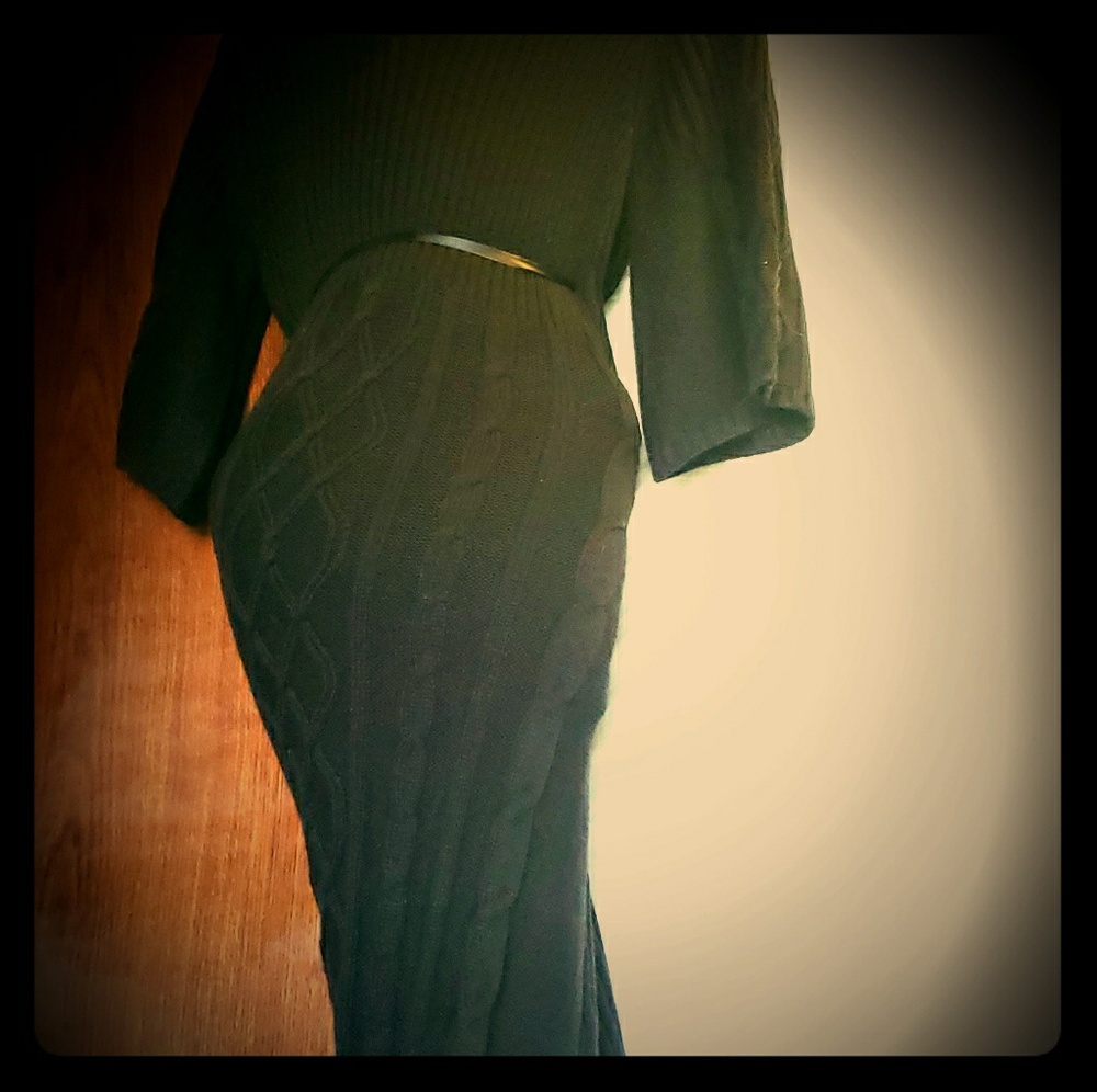 cable knit sweater dress